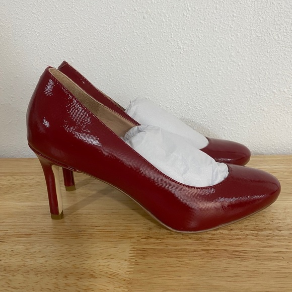 Cole Haan Grand 360 Red Patent Leather Pump Heels 7.5 B - Picture 1 of 8